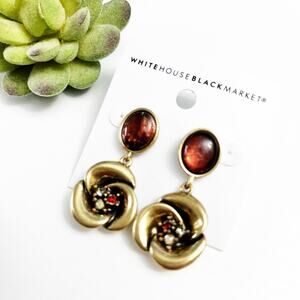 NEW White House Black Market Floral Drop Earrings